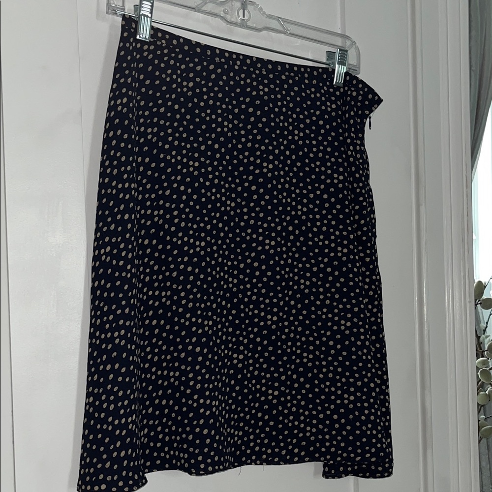 Ann Taylor Black and Cream A-Line Skirt